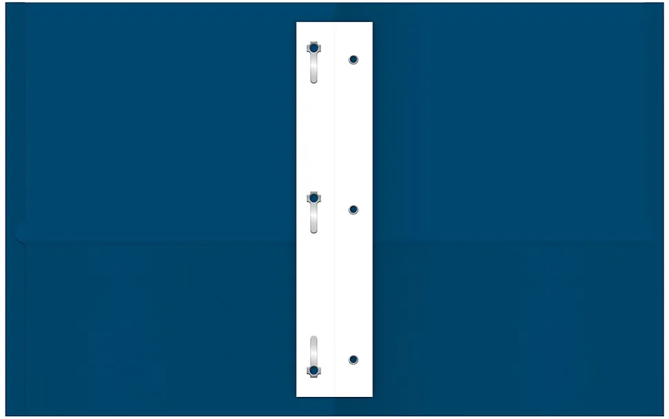 Office Depot® Brand 2-Pocket Textured Paper Folders With Prongs, Dark Blue, Pack Of 10