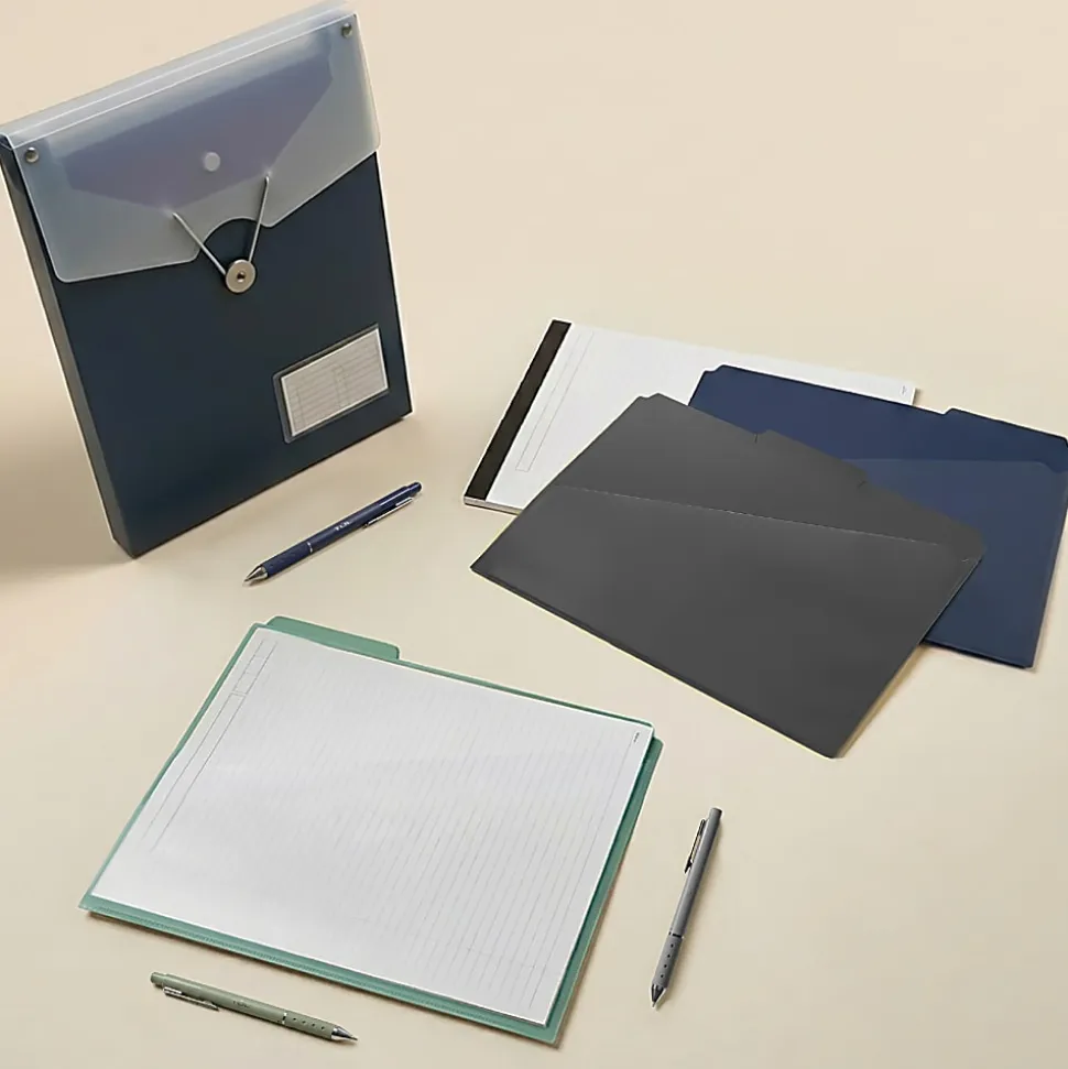 Office Depot® Brand 7-Pocket Vertical Expanding File, Letter Size, Midnight Ink