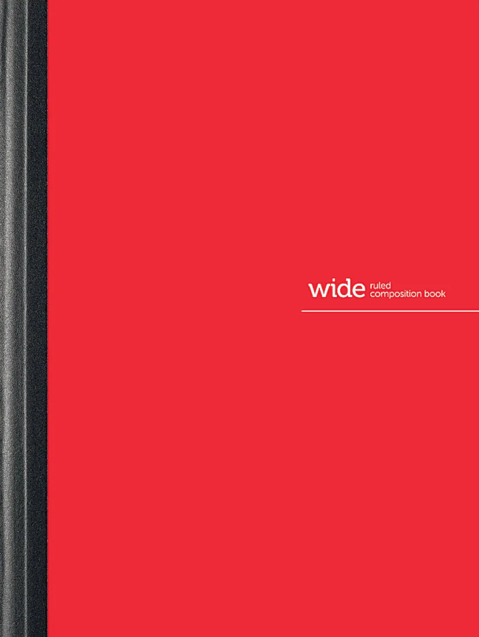 Office Depot® Brand Poly Composition Book, 7-1/2" x 9-3/4", Wide Ruled, 80 Sheets, Red