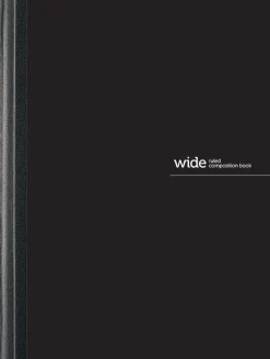 Office Depot® Brand Poly Composition Book, 7-1/2" x 9-3/4", Wide Ruled, 80 Sheets, Black