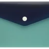 Office Depot® Brand Poly Envelope, 2" Expansion, Check Size, Blue/Navy