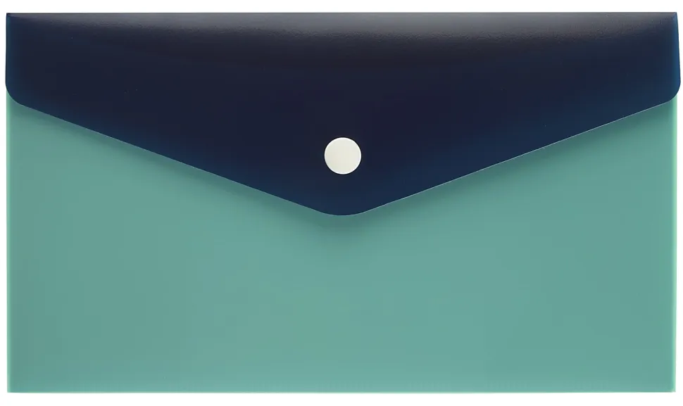 Office Depot® Brand Poly Envelope, 2" Expansion, Check Size, Blue/Navy