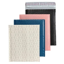 Office Depot® Brand Poly Fashion Bubble Mailer, #2, 8 1/2" x 11", Assorted Colors