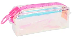 Office Depot® Brand Poly Iridescent Pencil Pouch, 7-11/16" x 3-5/16", Pink