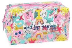 Office Depot® Brand Poly Pencil Pouch, 4" x 7", Clear/Smile