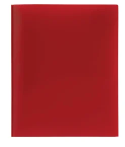 Office Depot® Brand Poly 2-Pocket Portfolio With Fasteners, Red