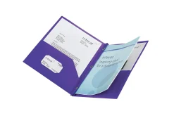 Office Depot® Brand Poly 2-Pocket Portfolio With Fasteners, Purple