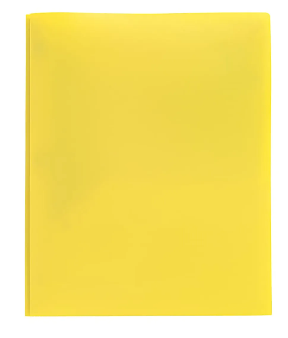 Office Depot® Brand Poly 2-Pocket Portfolio With Fasteners, Yellow