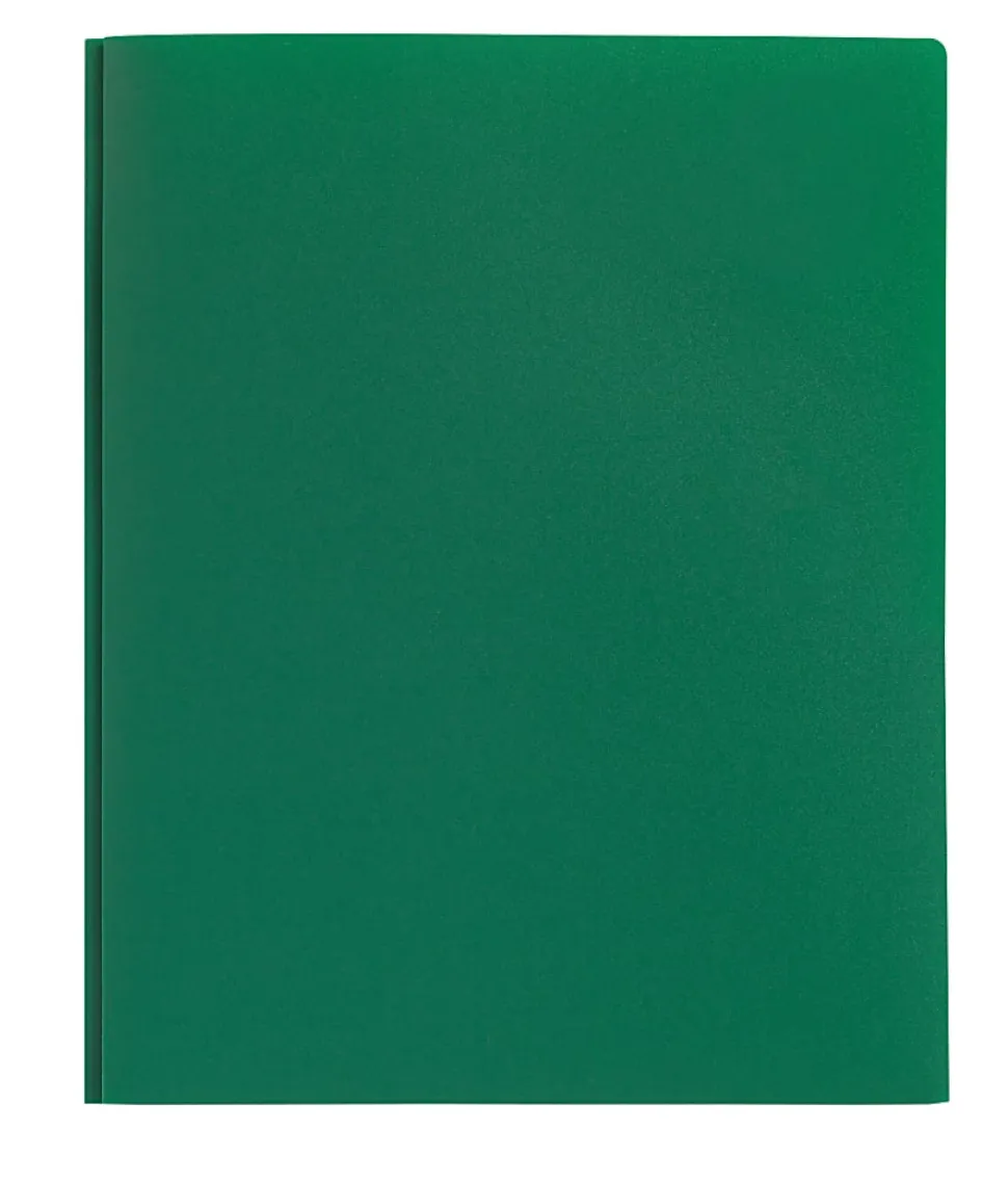 Office Depot® Brand Poly 2-Pocket Portfolio With Fasteners, Green
