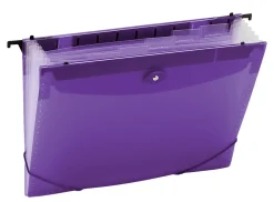 Office Depot® Brand Poly 7-Pocket Hanging File, 8" Expansion, Letter Size, 9-5/8" x 13", Purple
