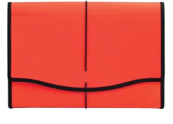 Office DepotĀ® Brand Polypropylene Expanding File, 13 Pocket, Expansion 3-1/2", 8 1/2" x 14", Legal, Red, Pack of 1