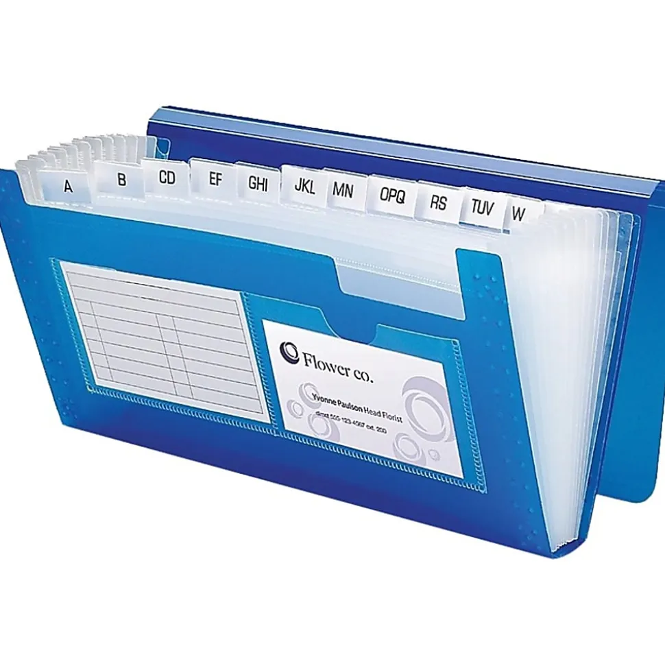 Office Depot® Brand Polypropylene File, 1 Pocket, Expansion 6", Nonstandard size, Blue, Pack of 1