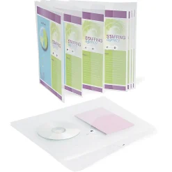 Office Depot® Brand Poly String Envelopes, Letter Size, Clear, Pack Of 10