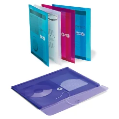 Office Depot® Brand Poly String Envelopes, Letter Size, Assorted Classic Colors, Pack Of 5