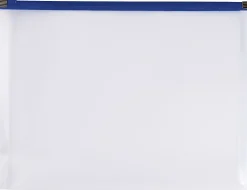 Office Depot® Brand Poly Zip Envelope, Letter Size, Clear/Blue