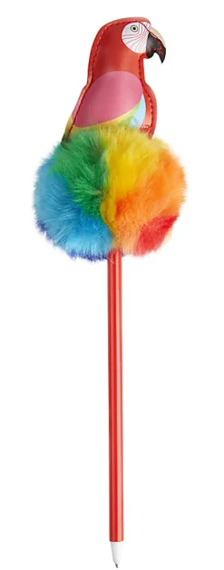 Office Depot® Brand Pom Pom Ballpoint Pen, Medium Point, 0.7 mm, Parrot, Assorted Colors