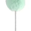 Office Depot® Brand Pom Pom Ballpoint Pen, Medium Point, 0.7 mm, Silver Barrel, Black Ink, Heart