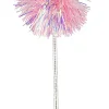 Office Depot® Brand Pom Pom Ballpoint Pen, Medium Point, 0.7 mm, Silver Barrel, Black Ink, Sparkle Top