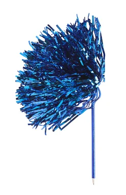 Office Depot® Brand Pom Pom Streamer Ballpoint Pen, Medium Point, 0.7 mm, Blue Barrel, Black Ink
