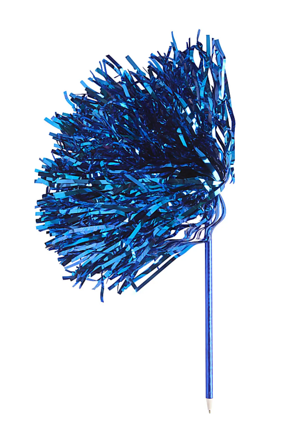Office Depot® Brand Pom Pom Streamer Ballpoint Pen, Medium Point, 0.7 mm, Blue Barrel, Black Ink