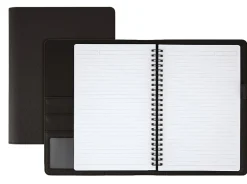 Office Depot® Brand Premium Folio Notebook, Junior, 5 1/2" x 8 1/2", 1 Subject, Narrow Ruled, 120 Pages (60 Sheets), Black