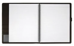 Office Depot® Brand Premium Folio Notebook, 8 1/2" x 11", 1 Subject, Narrow Ruled, 120 Pages (60 Sheets), Black
