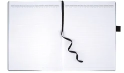 Office Depot® Brand Premium Hardcover Business Journal, 8 1/2" x 11", Narrow Ruled, 192 Pages (96 Sheets), Black