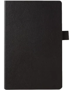 Office Depot® Brand Premium Hardcover Business Journal, 8 1/2" x 5 1/2", Narrow Ruled, 192 Pages (96 Sheets), Black