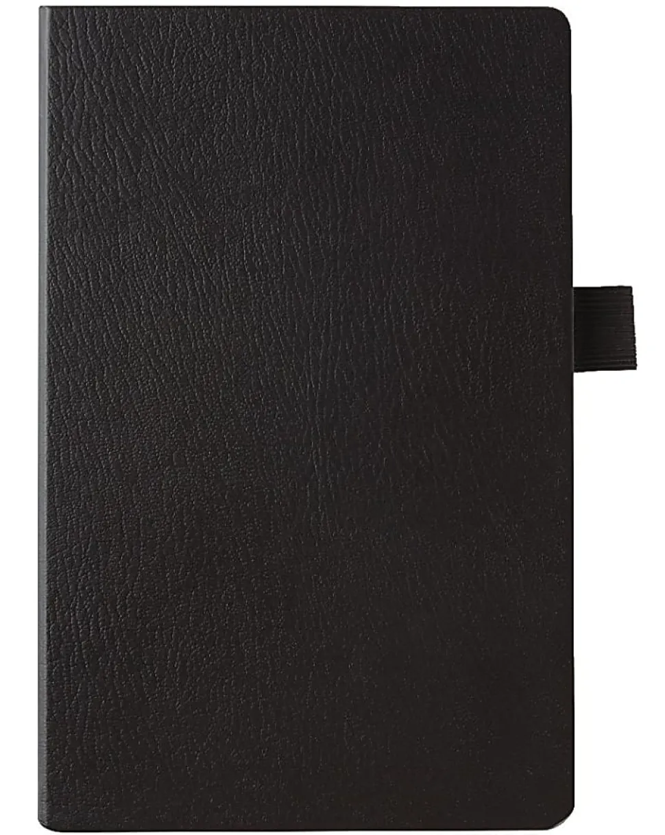 Office Depot® Brand Premium Hardcover Business Journal, 8 1/2" x 5 1/2", Narrow Ruled, 192 Pages (96 Sheets), Black