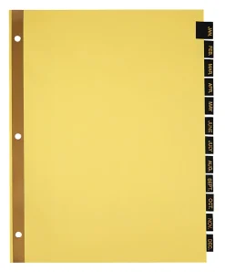 Office Depot® Brand Preprinted Index Tab Dividers, Jan-Dec Tab