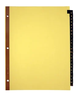 Office Depot® Brand Preprinted Tab Dividers, A-Z Tab