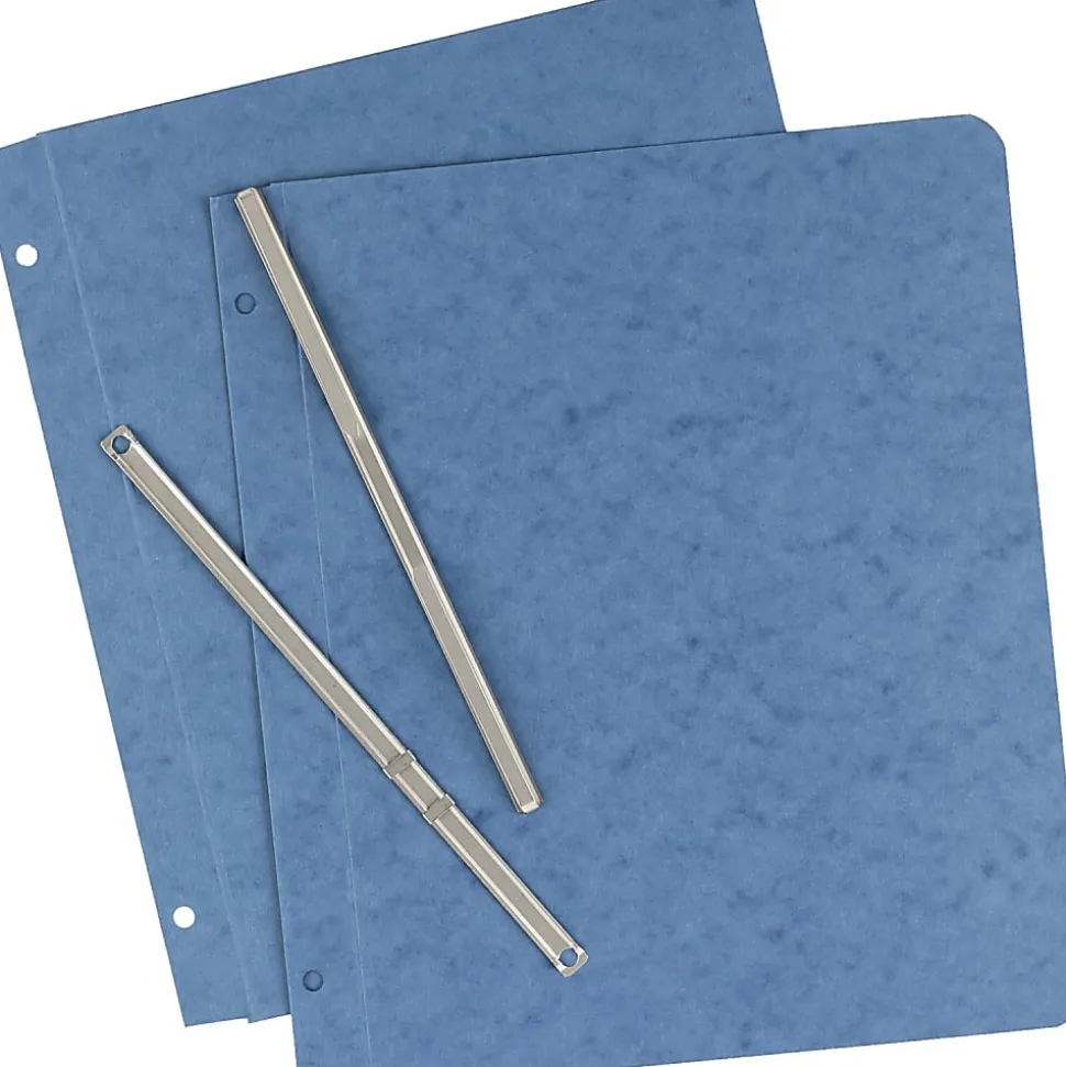 Office Depot® Brand Pressboard Report Covers With Fasteners, 50% Recycled, Light Blue, Pack Of 5
