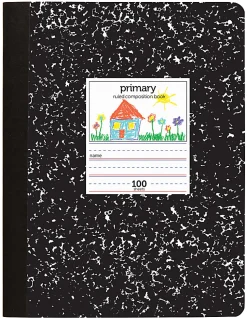 Office Depot® Brand Primary Composition Book, 7-1/2" x 9-3/4", Unruled/Primary Ruled, 100 Sheets Per Book, Pack Of 4 Books