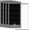 Office Depot® Brand Professional Reporter's Notebook, 4" x 8", Black/Gray, Legal/Wide Ruled, 70 Sheets, Pack Of 4