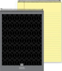 Office Depot® Brand Professional Top Wirebound Writing Pad, 8 1/2" x 11 3/4", Legal/Wide Ruled, 70 Sheets, Canary
