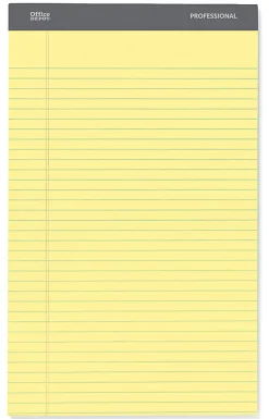 Office Depot® Brand Professional Writing Pads, 8-1/2