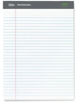 Office Depot® Brand Professional Writing Pads, 8-1/2