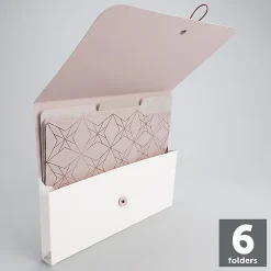 Office Depot® Brand Project Folder, Letter Size, 1-1/4" Expansion, Rose Geometric, Total Qty 1