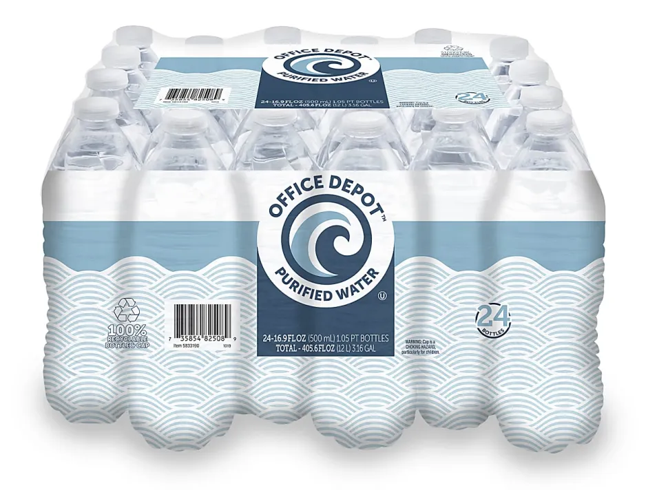 Office Depot® Brand Purified Water, 16.9 Oz, Case Of 24 Bottles