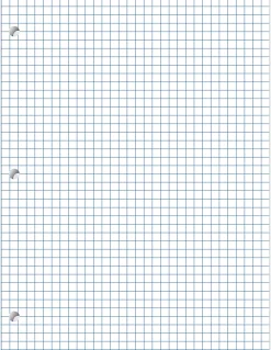 Office Depot® Brand Quadrille-Ruled Notebook Filler Paper, 8" x 10 1/2", White, Pack Of 80 Sheets