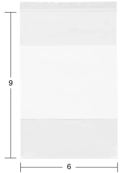 Office Depot® Brand Reclosable Bags With Write-On Panel, 6" x 9", Box Of 50
