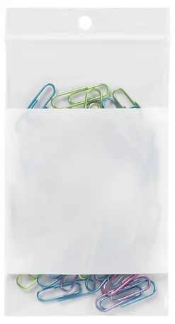 Office Depot® Brand Reclosable Bags With Write-On Panel, 3" x 5", Box Of 100