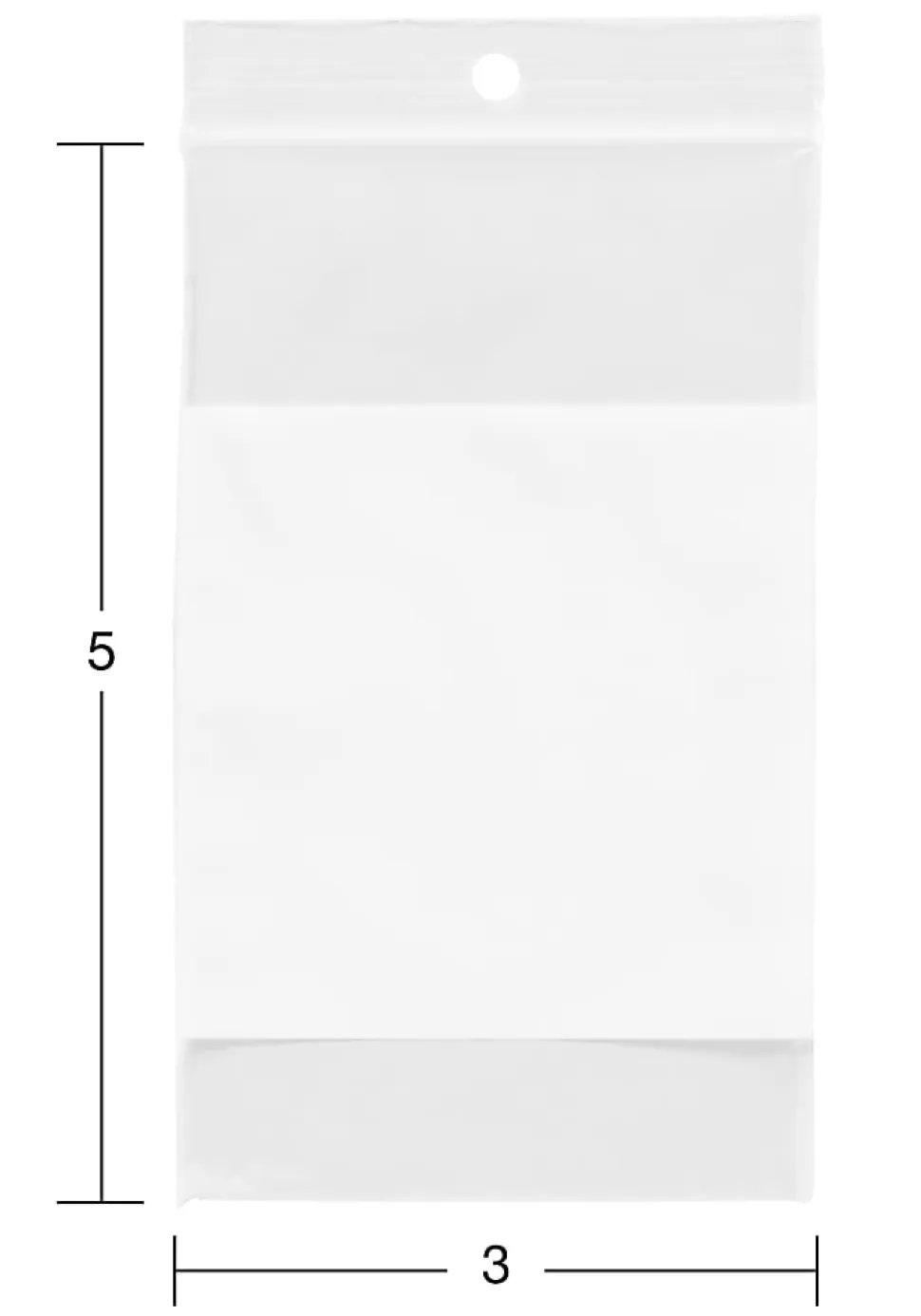 Office Depot® Brand Reclosable Bags With Write-On Panel, 3" x 5", Box Of 100