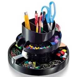 Office Depot® Brand 30% Recycled Deluxe Rotary Organizer, Black
