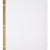 Office Depot® Brand 20% Recycled Erasable Big Tab Dividers, 5-Tab, White