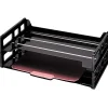 Office Depot® Brand 30% Recycled Legal-Size Desk Trays, 9" X 16 1/4", Black, Pack Of 2
