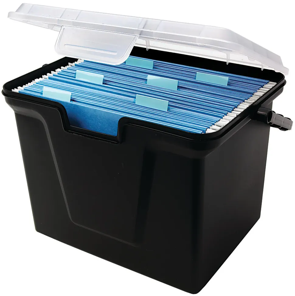 Office Depot® Brand 30% Recycled Portable File Box, 10 11/16"H x 14 11/16"W x 10 3/8"D