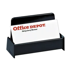 Office Depot® Brand 30% Recycled Standard Business Card Holder, Black