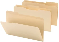Office Depot® Brand Reinforced File Folders, 1/3-Cut Tabs, Legal Size, Manila, Box Of 100