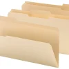 Office Depot® Brand Reinforced Manila Folder With 2 Embossed Fasteners, 1/3-Cut Tabs, Legal Size, Box Of 50